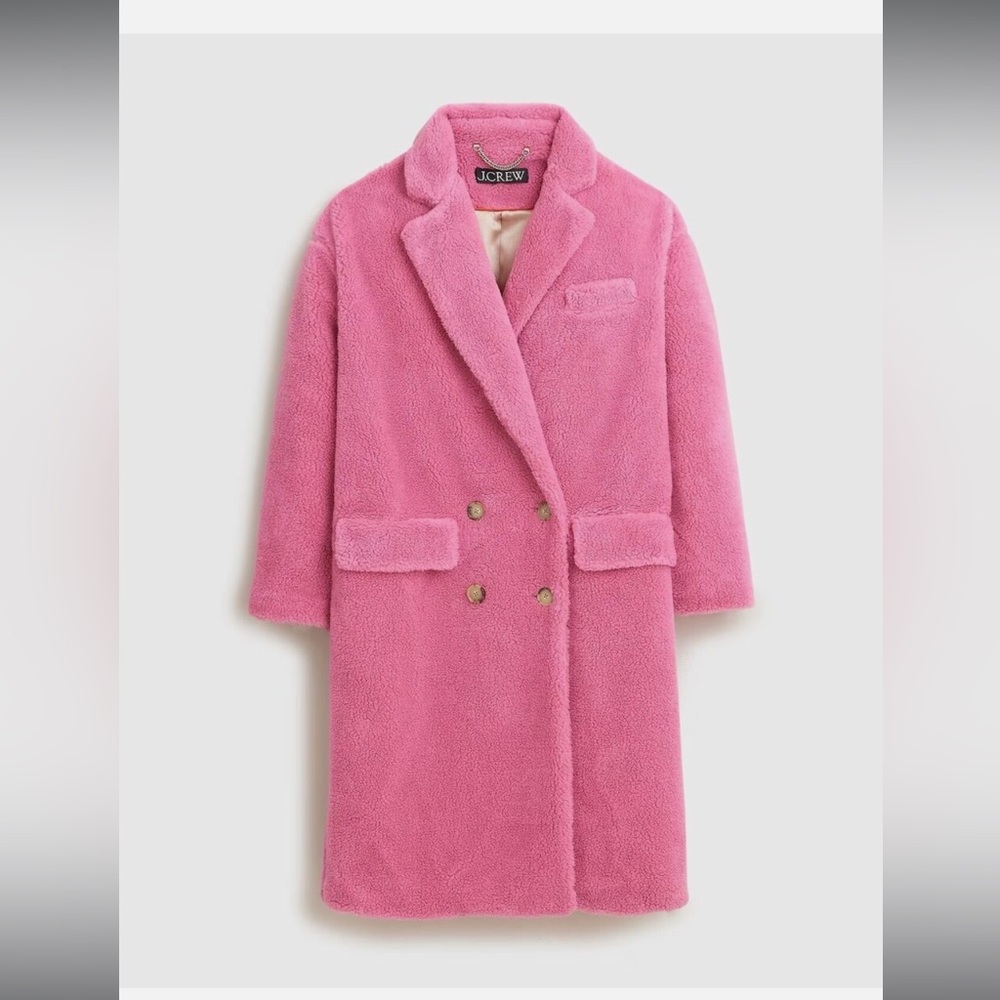 J Crew Relaxed topcoat dusty pink sz small NWT